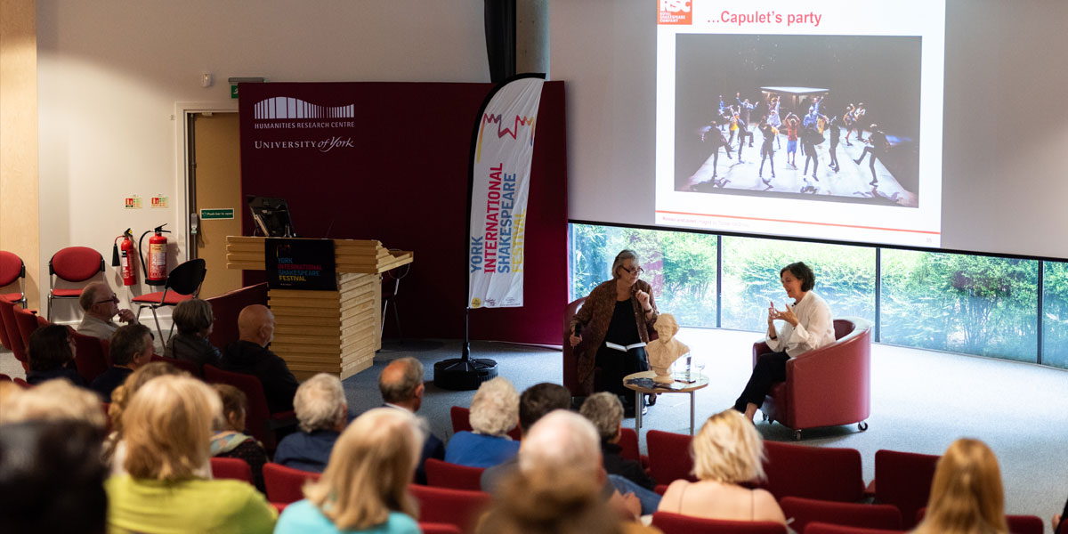 Erica Whyman in conversation with former York academic Judith Buchanan