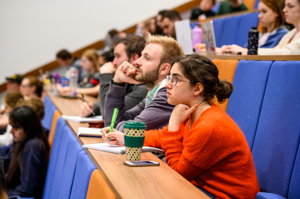 PEP students sat in lecture theatre